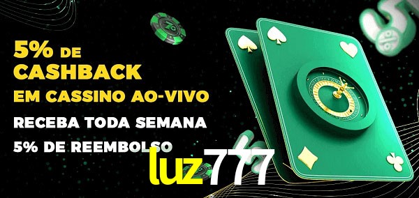 Promoções do cassino ao Vivo luz777